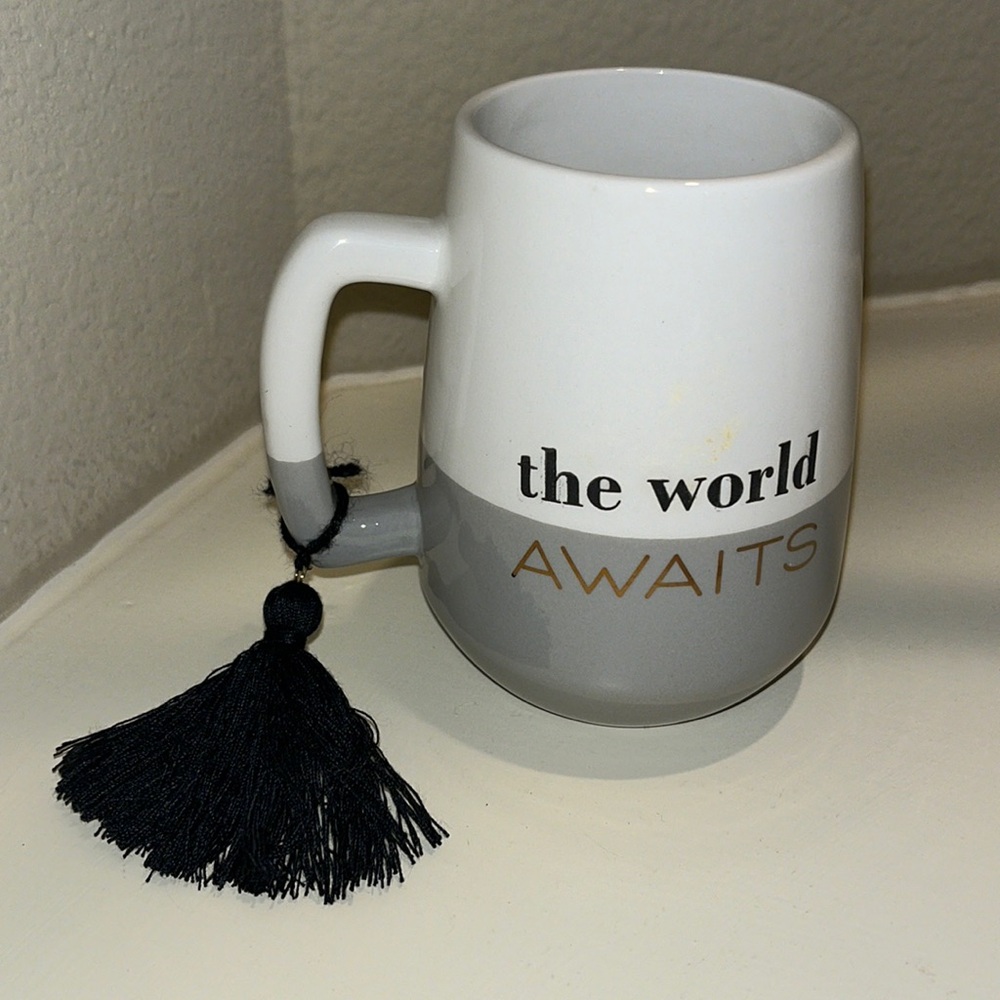 “The World Awaits” Coffee Mug